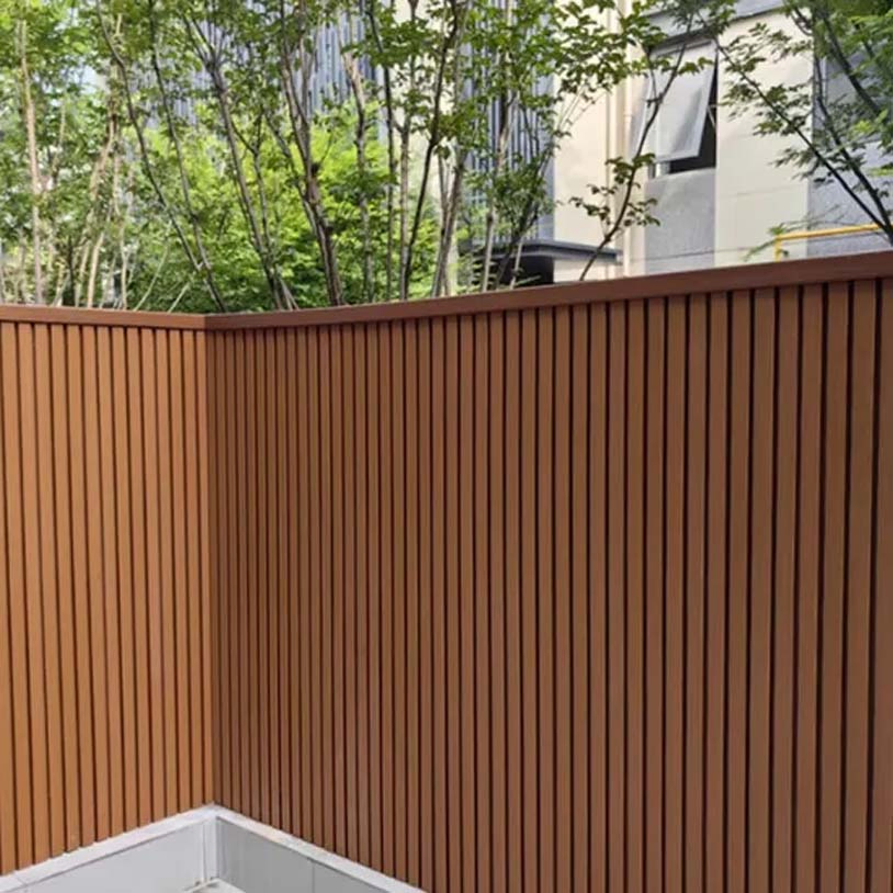 Striped Pattern Outdoor WPC Wall Panels Modern Exterior Cladding for Urban Rooftop Garden Walls