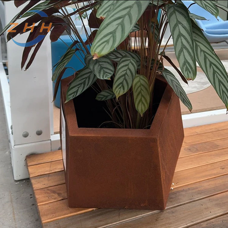 Customizable Corten Steel Planter Pot