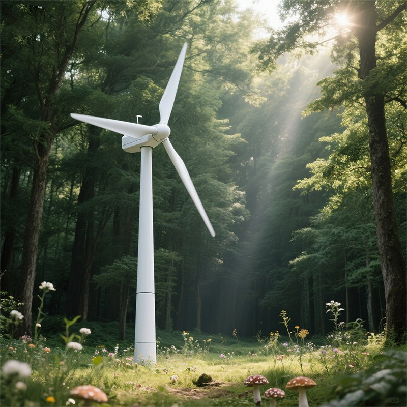 Compact 1000W Vertical Wind Turbine with 24V Battery Charger for Urban Rooftop Power Systems Wind Turbine Generator