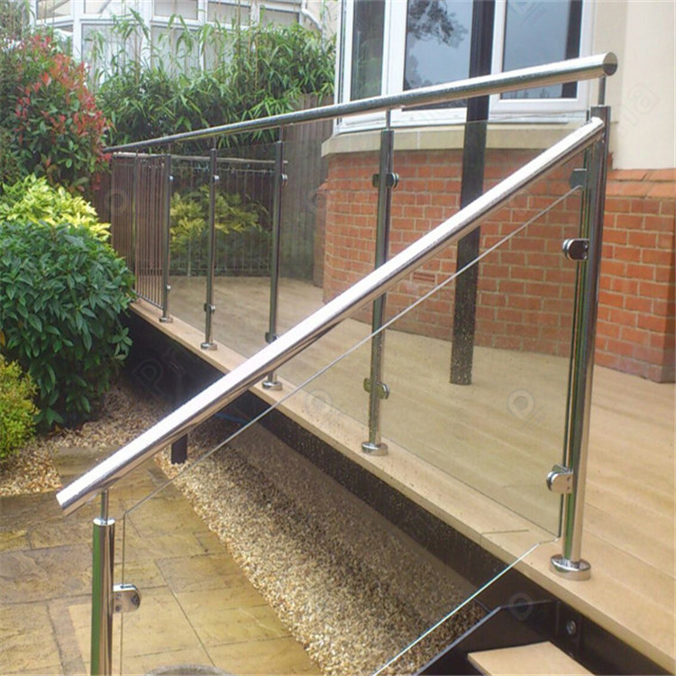 Modern Rooftop Staircase Balcony Glass Railing for Urban Living Spaces