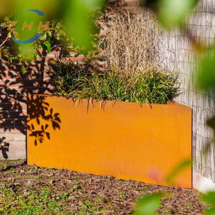 Large Capacity Corten Steel Flower Vessel