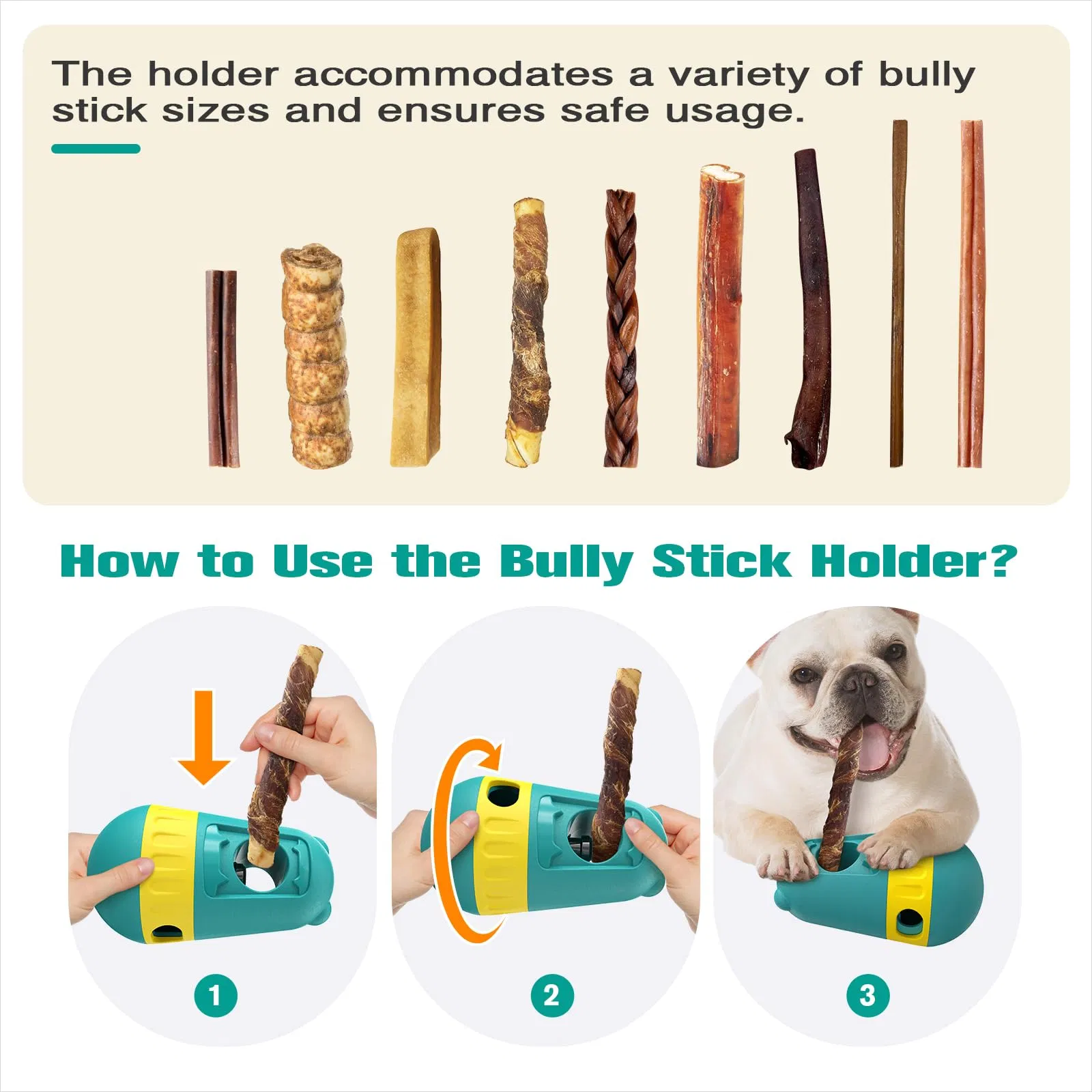 Interactive Dog Puzzle Pet Product with Bully Stick Holder for Safe Fun
