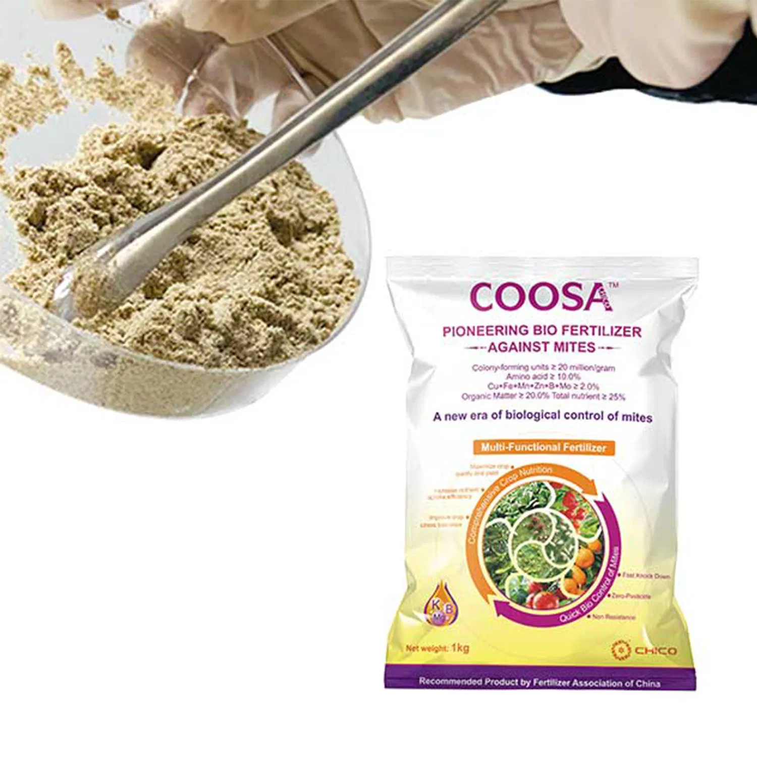 COOSA Natural Amino Foliar Spray: Water Soluble Nutrition + Beneficial Bacteria for Spider Mites Management