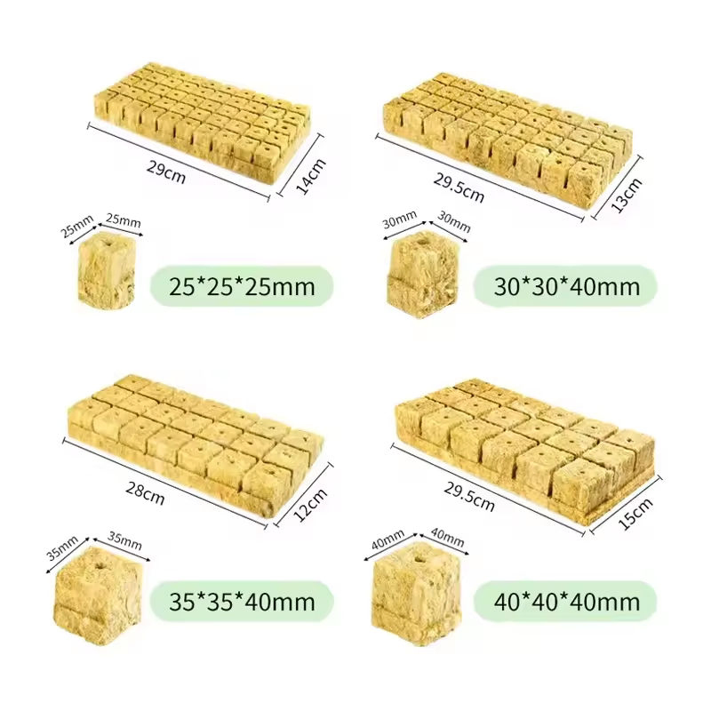Modern Design Greenhouse Hydroponic Vegetable Planting Rock Wool Cubes Heat Insulation Materials for Soilless Cultivation