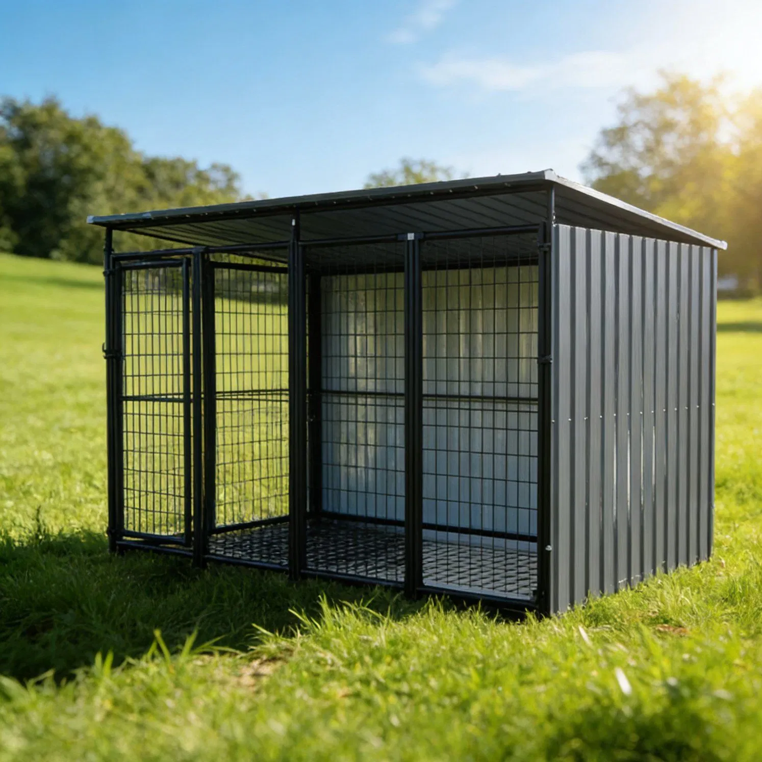 Factory Price Foldable Metal Pet Cage, Outdoor-Safe &amp; Reliable for Shipping