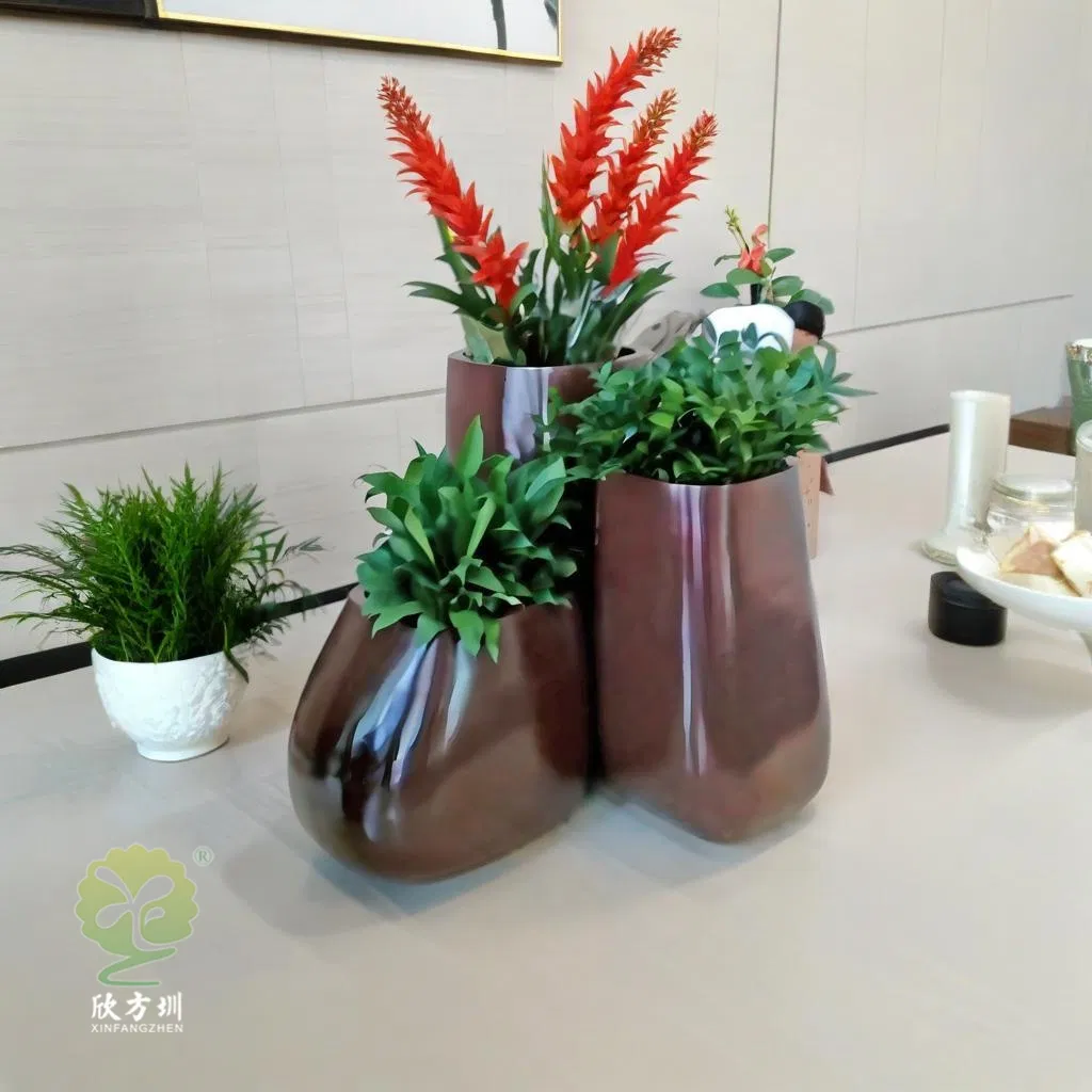 Irregular-Shaped Combination Anti-Waterlogging Flower Bonsai Fiberglass Flowerpot