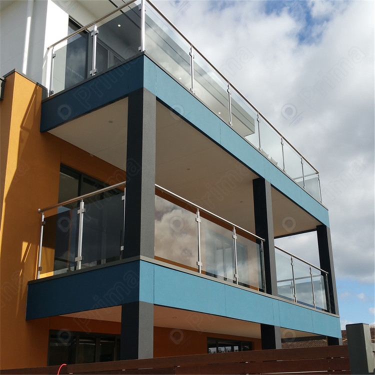 Modern Rooftop Staircase Balcony Glass Railing for Urban Living Spaces