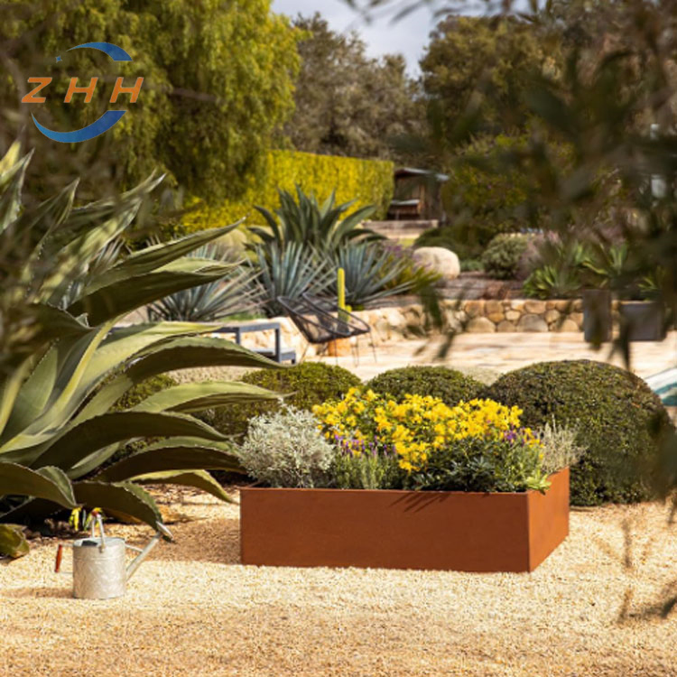 Eco-Conscious Corten Metal Planters - Sustainable Style for Your Green Spaces