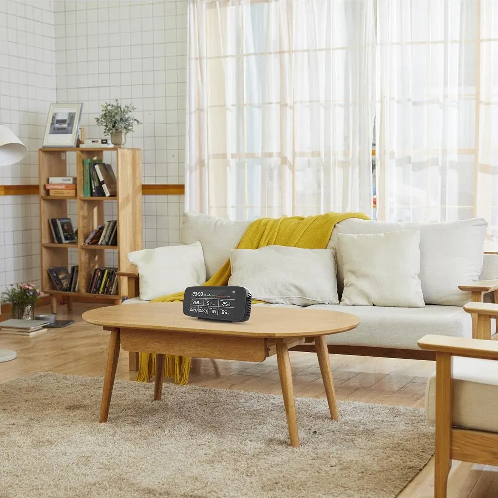 Highly Accurate Sensitive CO2 Pm2.5 Tvoc Hcho Detector New Design Indoor