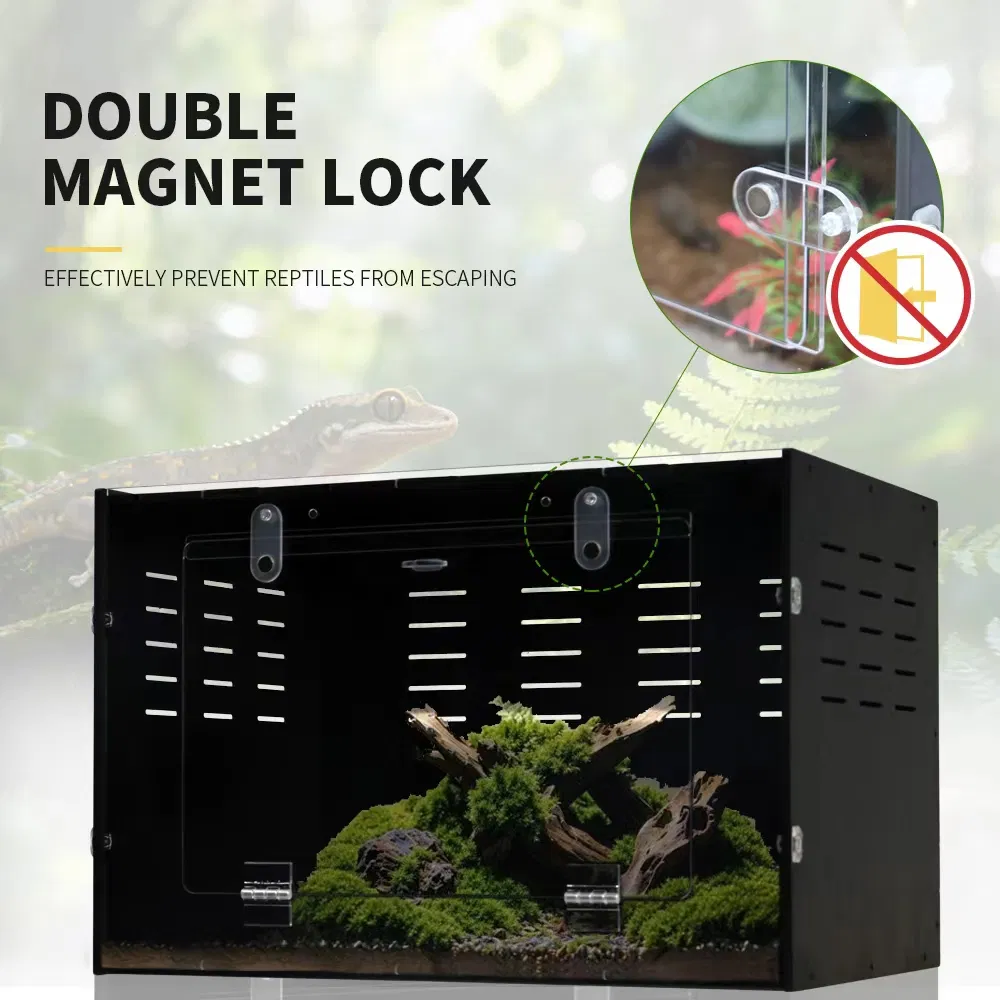 Classic Style PVC Acrylic Reptile Enclosure Breeding Box Terrarium Cage Insect Frog Spider Geckos Pet Cage