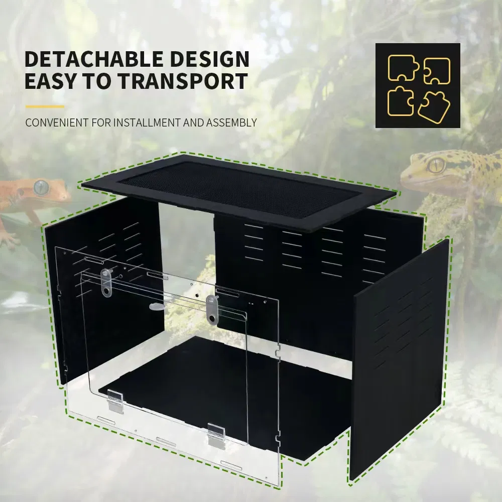 Classic Style PVC Acrylic Reptile Enclosure Breeding Box Terrarium Cage Insect Frog Spider Geckos Pet Cage