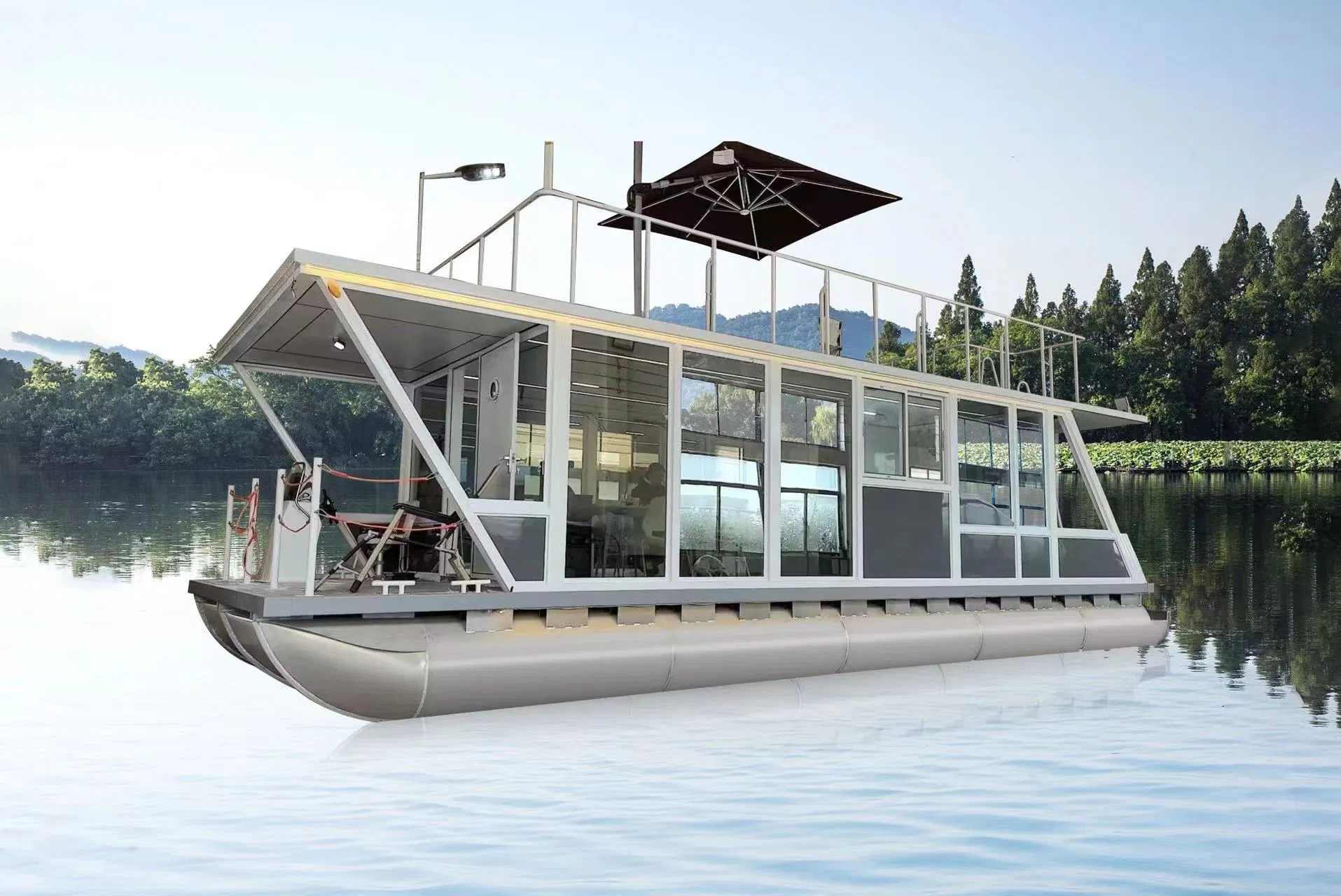 Aluminum Alloy Floating House Hotel Custom Interior Design
