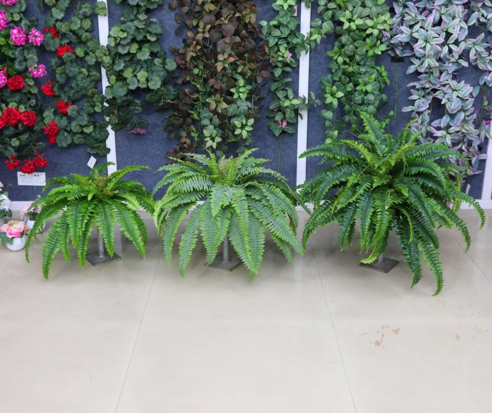 Hot Sale Artificial Boston Fern Wholesale Faux Greenery Plant Bonsai Outdoor Decoration
