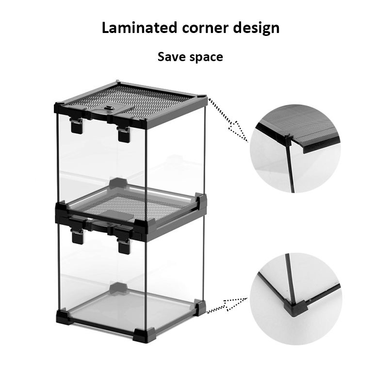 Multiple Size Small Glass Reptile Terrarium Bearded Dragon Lizard Enclosure