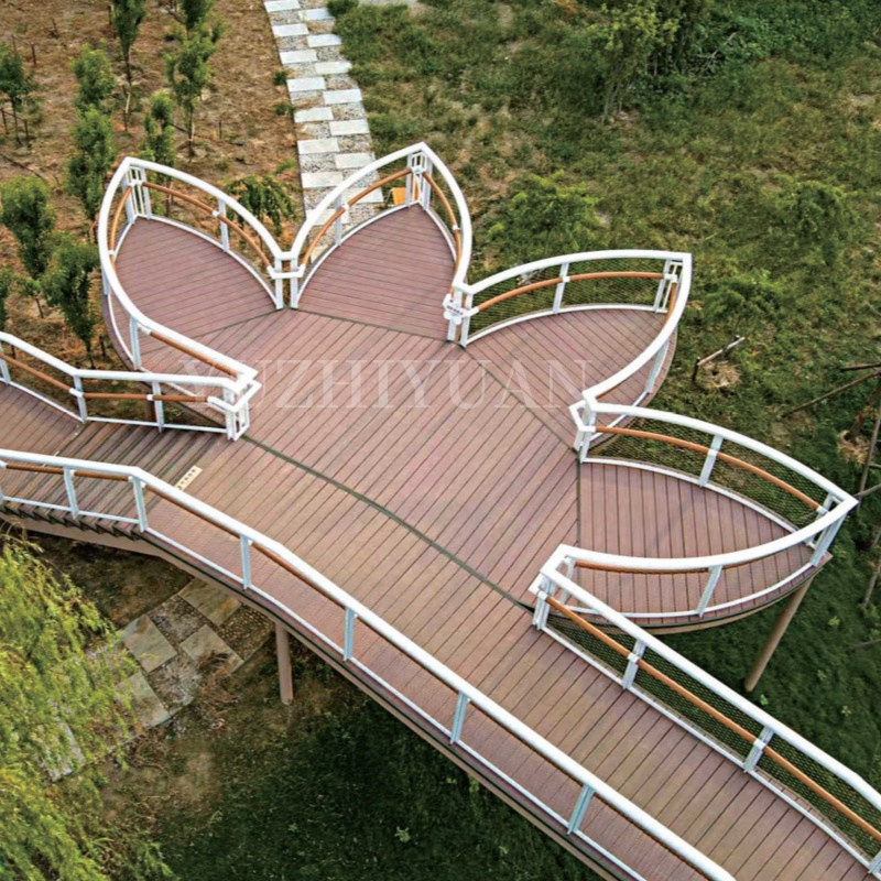 Waterproof Floor Aluminum Decking for Rooftop Bars TPV Composite Fire Proof Wear Resistant Urban Landscaping Choice