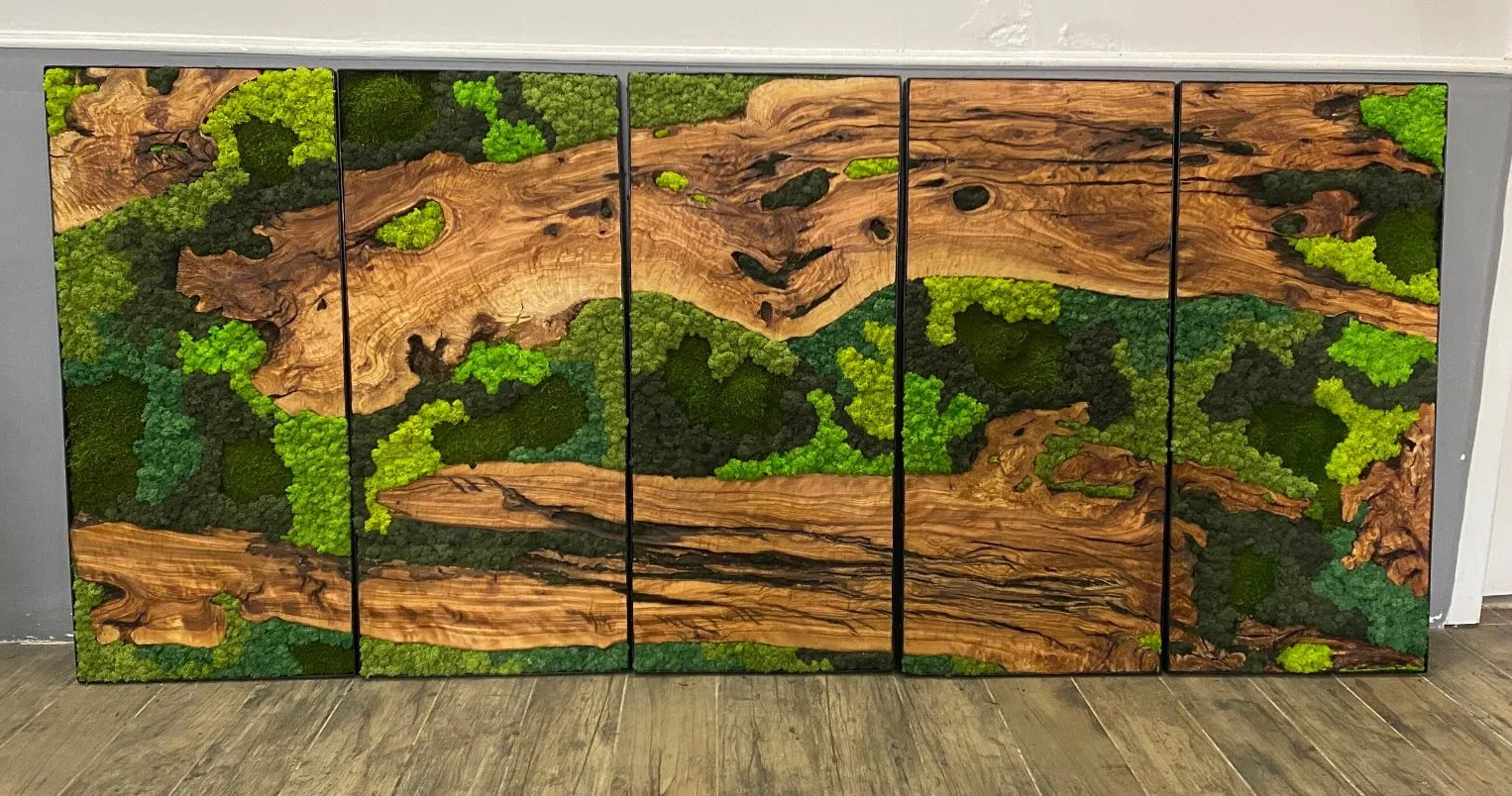 Moss Wall Decor Gift for Wife Minimalist Wall Art Birthday Gift Moss Wall Art Furniture Wedding and Engagement Gift Botanical Wall Art