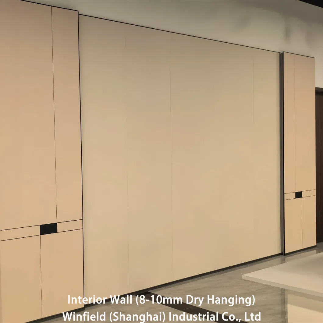 Wear Resistant Interior Wall Compact Laminate, 8-10mm Dry Hanging Design