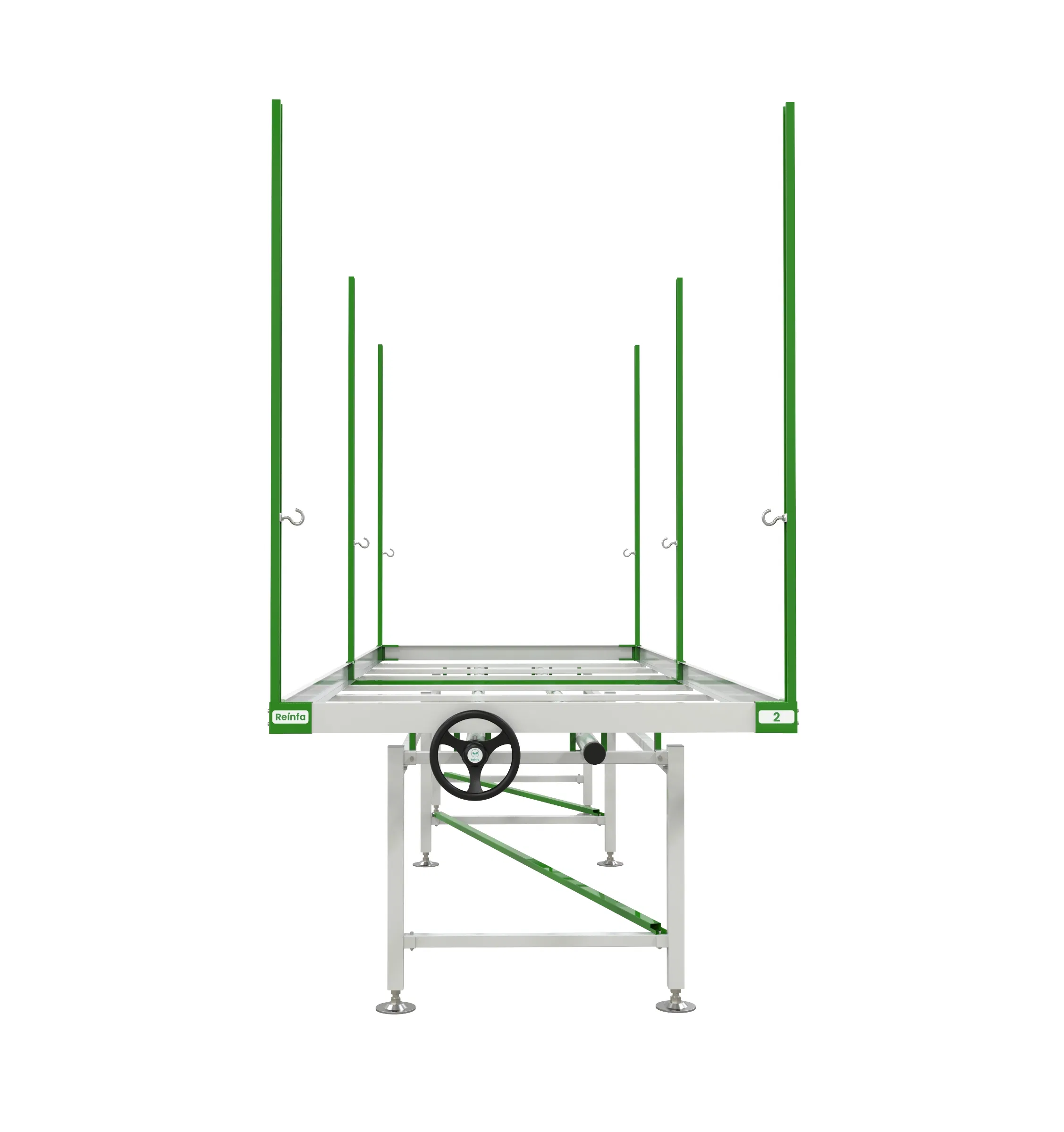 Commercial Rolling Bench with Grow Rack - 4X8 FT Adjustable Hydroponic Frame for Vegetables &amp; Medicinal Herbs