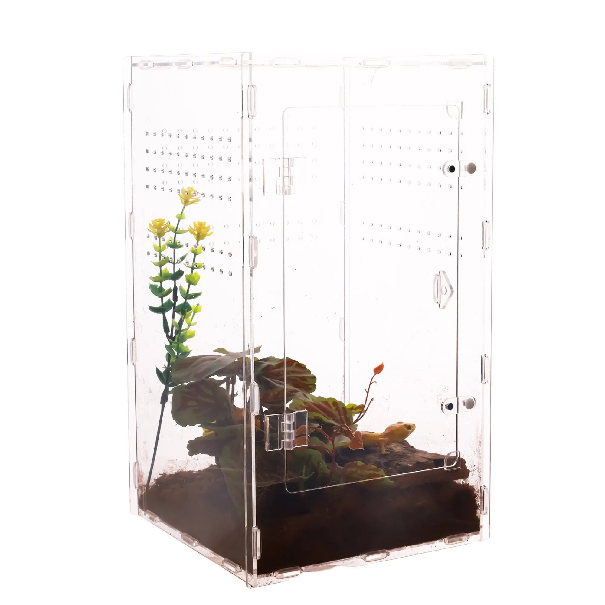 Wholesale ODM Acrylic Reptile Tank Magnetic Reptile Enclosure Breeding Box Terrarium Cage for Frog Spider Insect