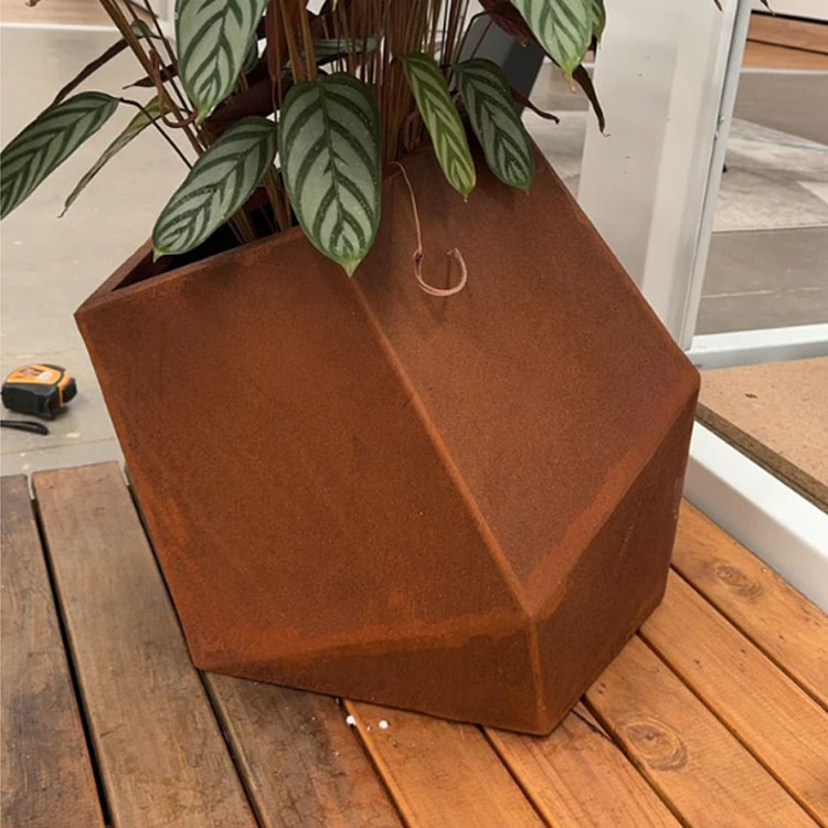Customizable Corten Steel Planter Pot