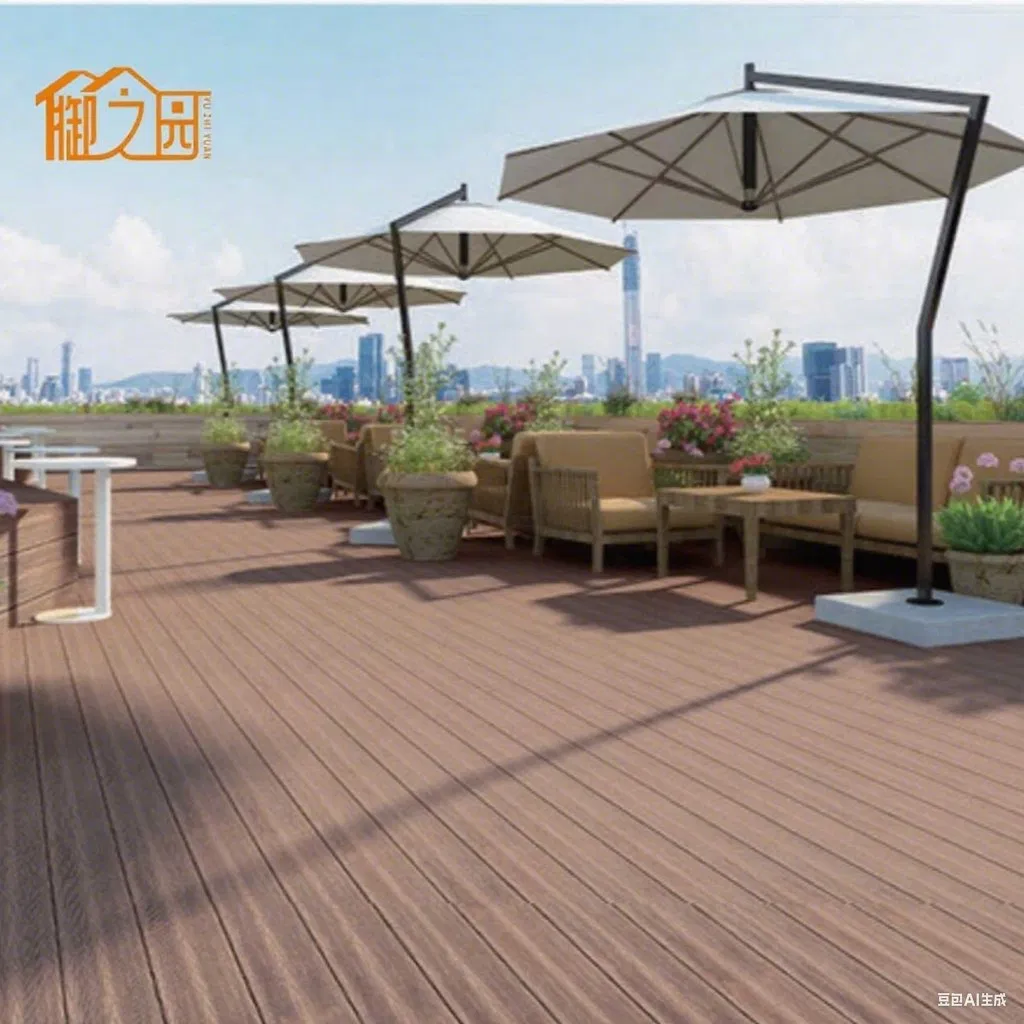 Waterproof Floor Aluminum Decking for Rooftop Bars TPV Composite Fire Proof Wear Resistant Urban Landscaping Choice