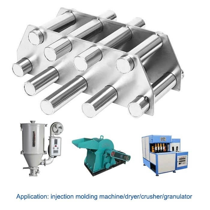 Custom Food Grade SUS304 Rare Earth Neodymium Magnetic Grate Hopper Magnet for Plastic Industry