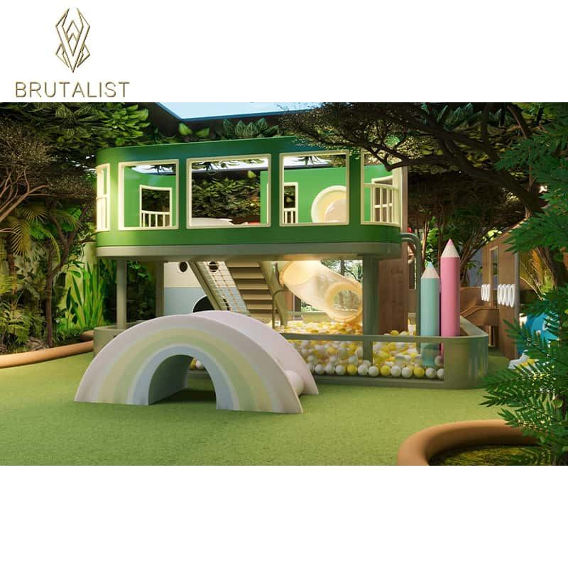 Custom Kids Restaurant Amusement Playground Fairytale Style Indoor Play Center Design