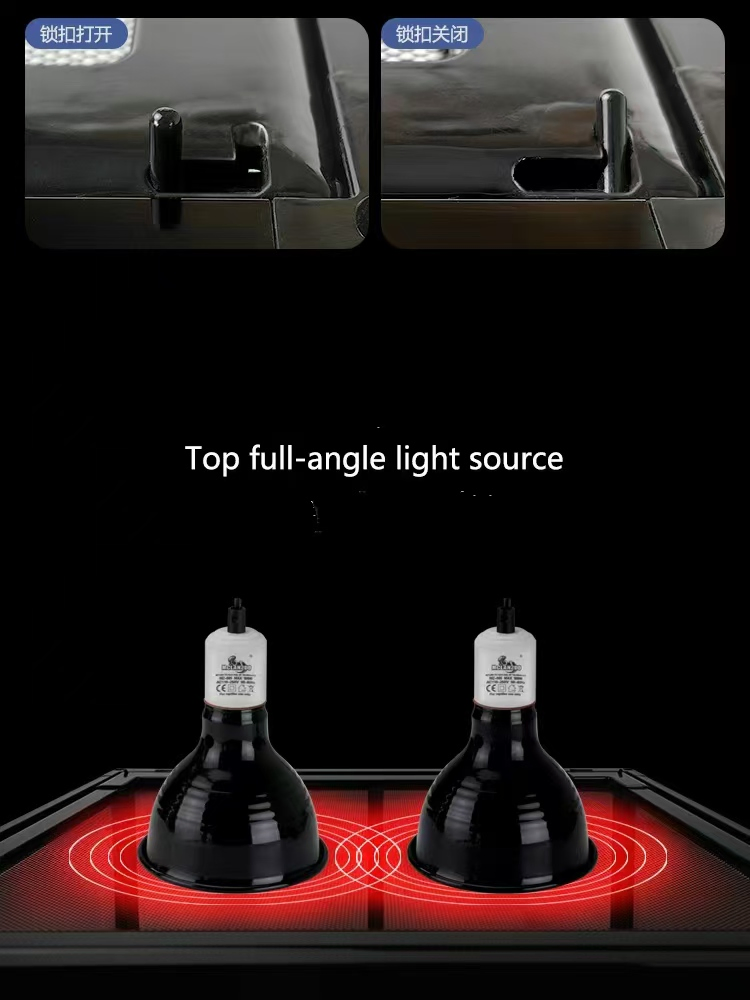 Premium Detachable Glass Reptile Terrarium with Slide Door and Waterproof Base