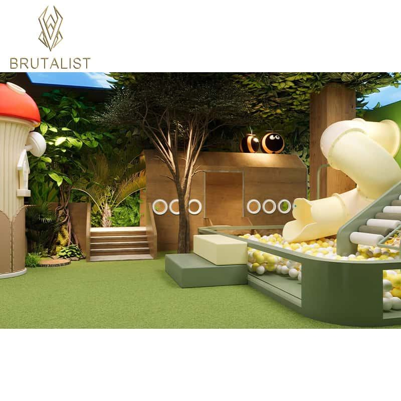 Custom Kids Restaurant Amusement Playground Fairytale Style Indoor Play Center Design