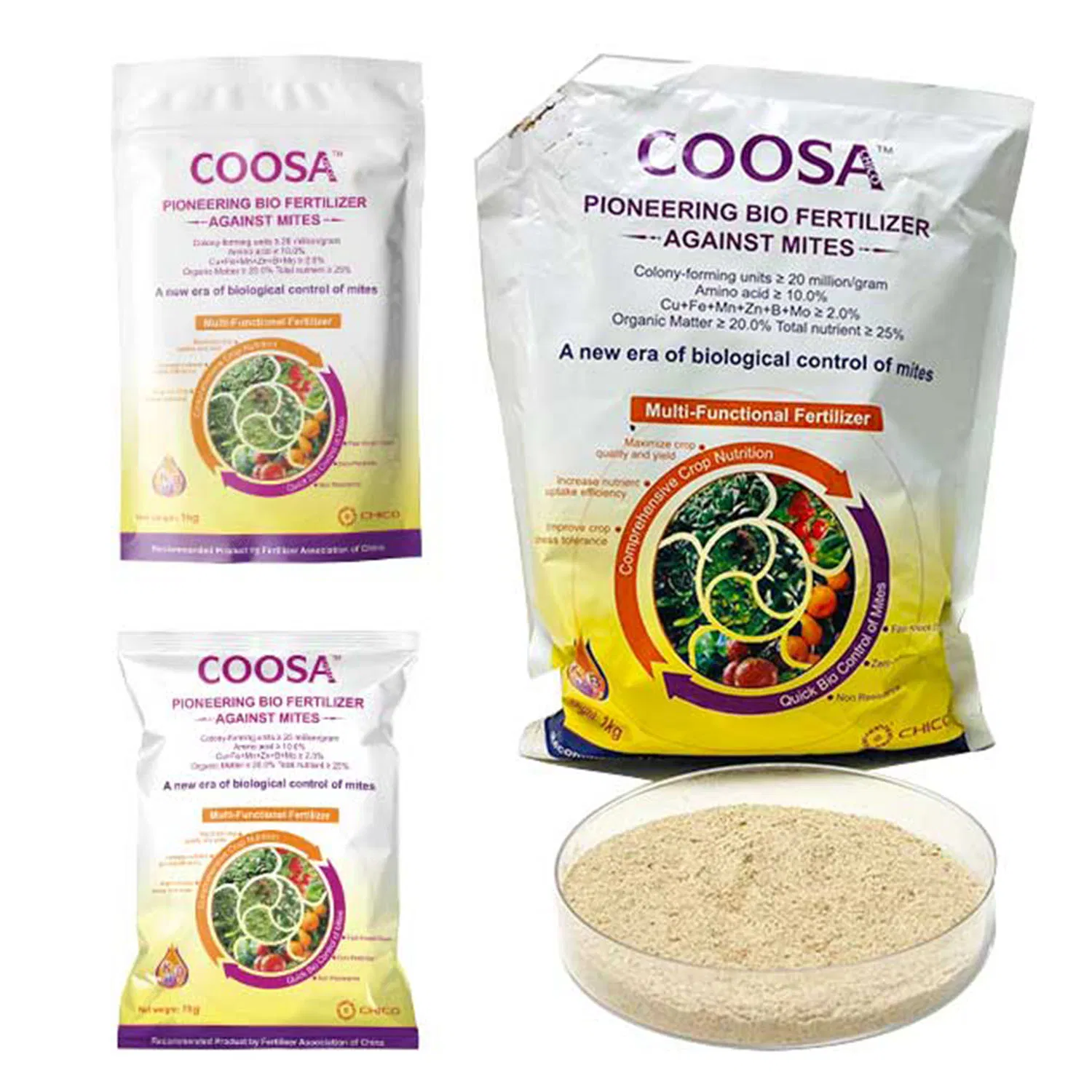 COOSA Natural Amino Foliar Spray: Water Soluble Nutrition + Beneficial Bacteria for Spider Mites Management