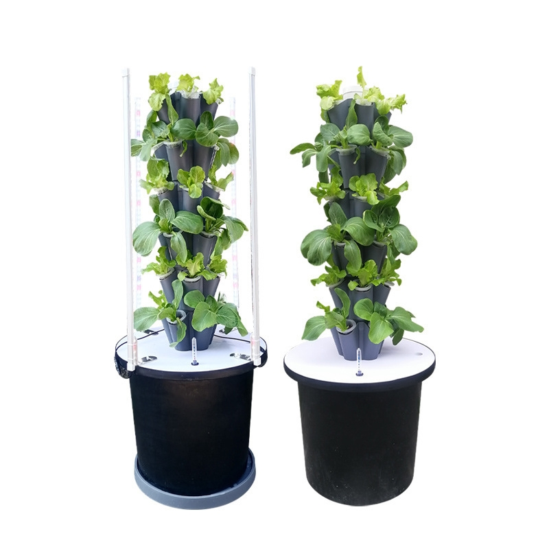 Energy-Saving Hydroponic Tower Garden for Greenhouse Production