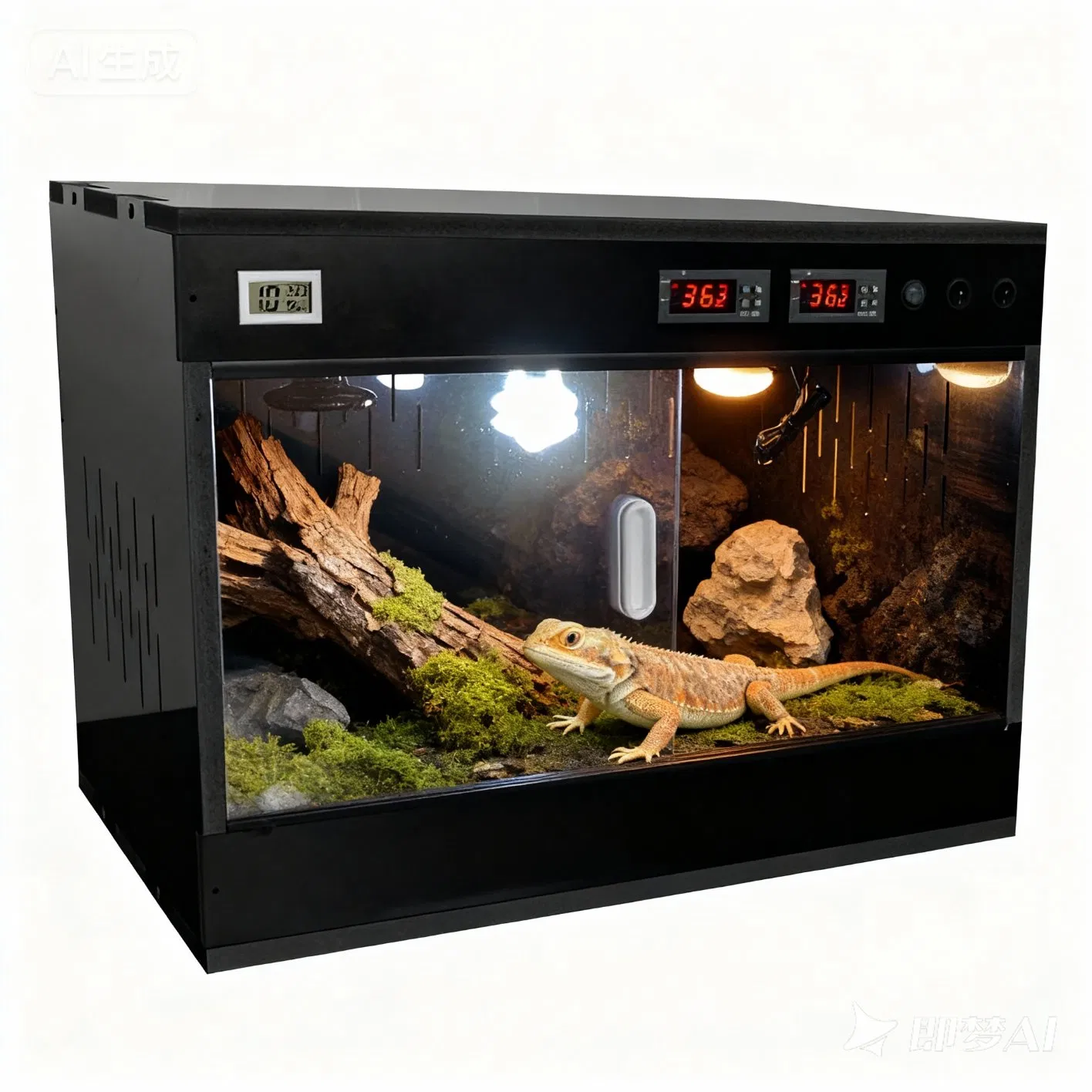 Durable Black PVC Terrarium for Reptile Care and Habitat