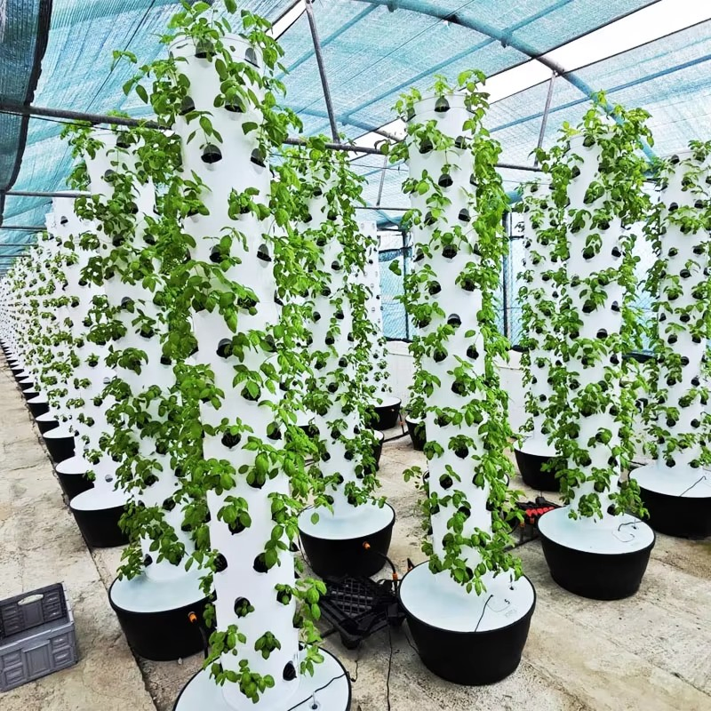 Agg Hydroponics Tray Tower Aquaponics Grow System Lettuce Mint Tower Garden Vertical Hydroponic Column System