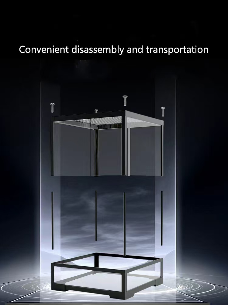 Premium Detachable Glass Reptile Terrarium with Slide Door and Waterproof Base