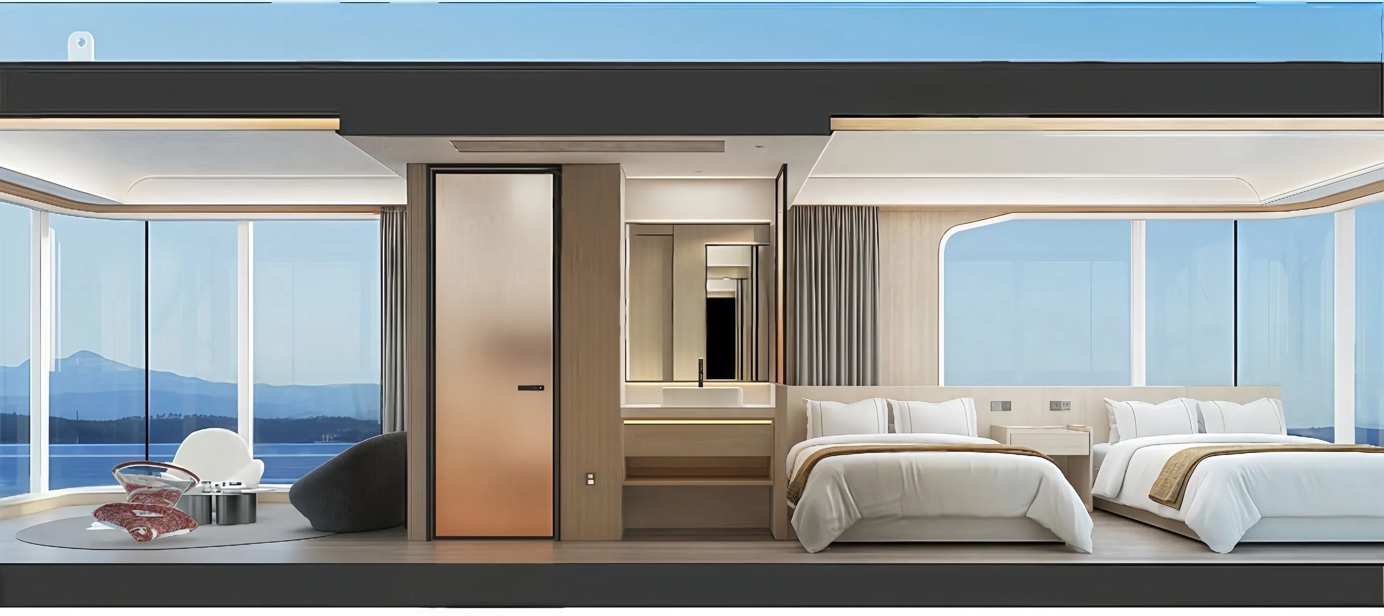 Soundproof Private Urban Rooftop Office Pod Capsule House