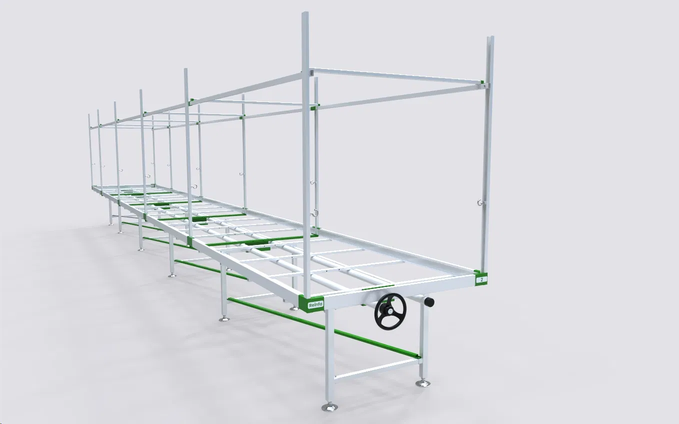 Commercial Rolling Bench with Grow Rack - 4X8 FT Adjustable Hydroponic Frame for Vegetables &amp; Medicinal Herbs