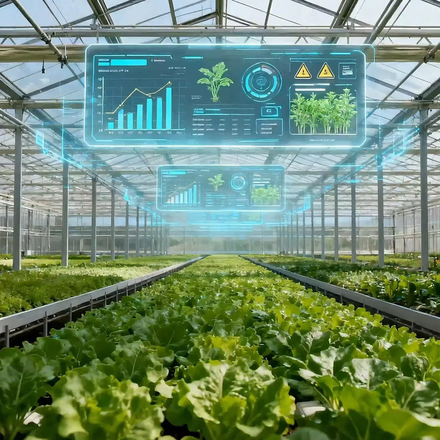 Smart Ai &amp; IoT Greenhouse with Full Automation for High-Yield Tomato/Lettuce &amp; Vertical Farming
