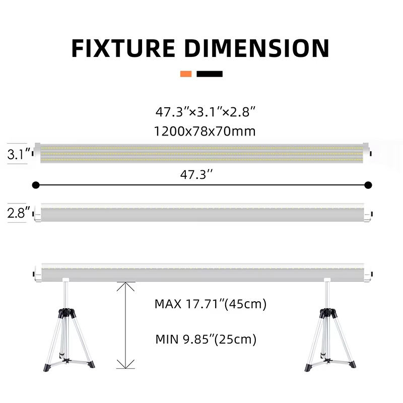 Factory LED Grow Light Indoor Green House Aquarium Full Spectrum Under Canopy Plant Light for Indoor Plants