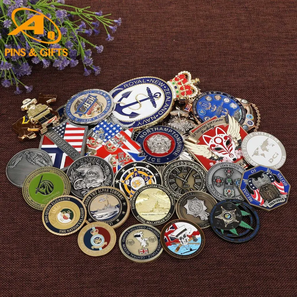 China Wholesale Customized Logo 3D Badge Souvenir Gold Military Metal Craft Bitcoin Game Token Commemorative Antique Old Rare Replica Medal Challenge Mint Coin