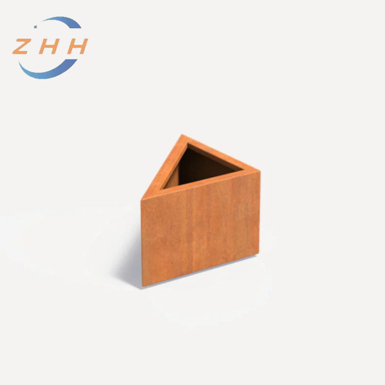 Large Capacity Corten Steel Flower Vessel