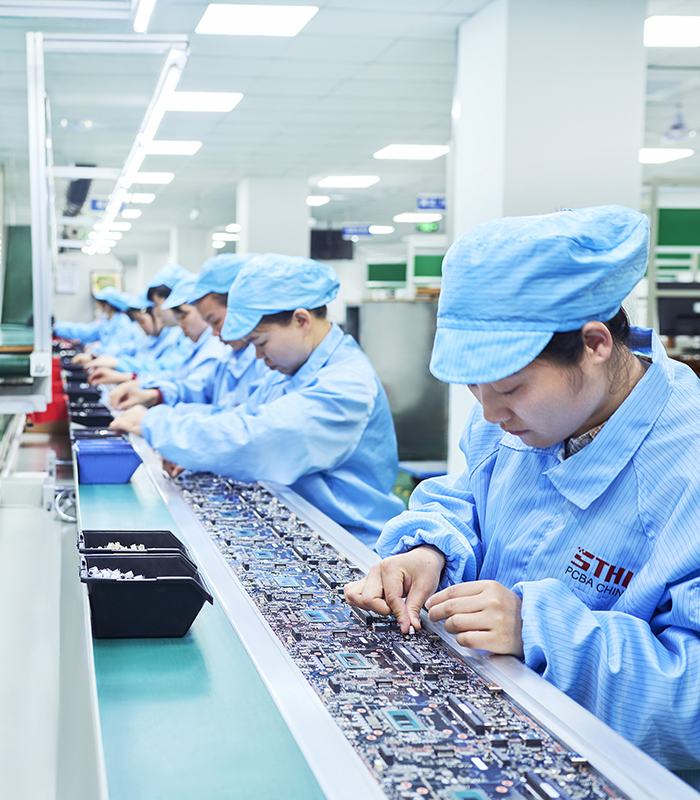 SMT and THT PCB assembly with inspection