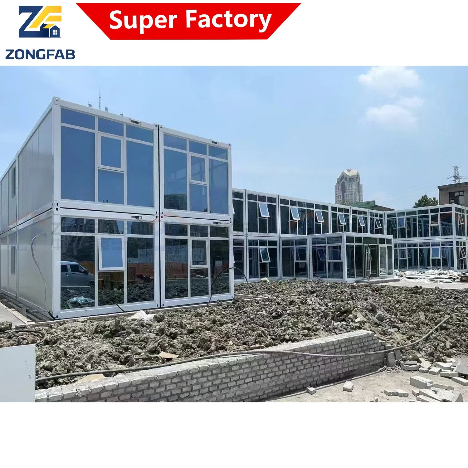 Multi-Storey Story Movable Mobile Portable Detachable Assembly Prefab Modular Container Building Housing