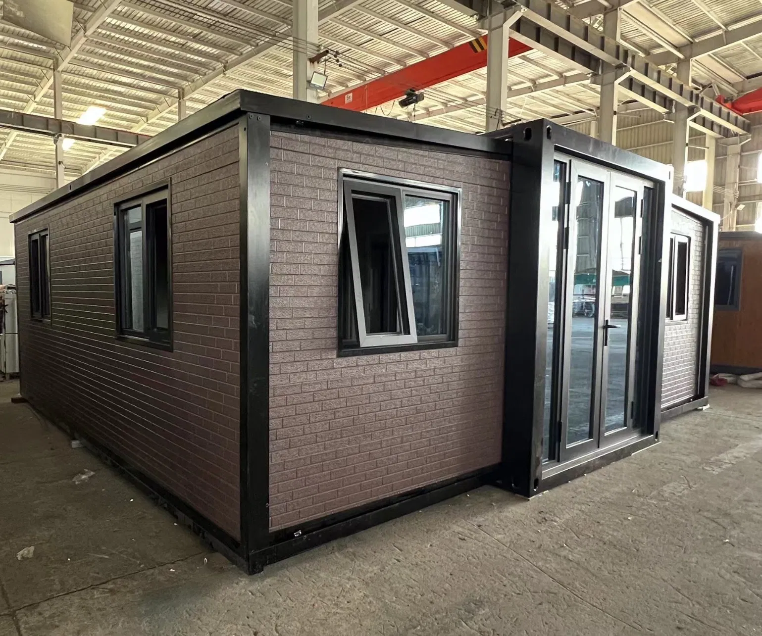 40FT Double-Wing Container House Modern Office Foldable Modular House