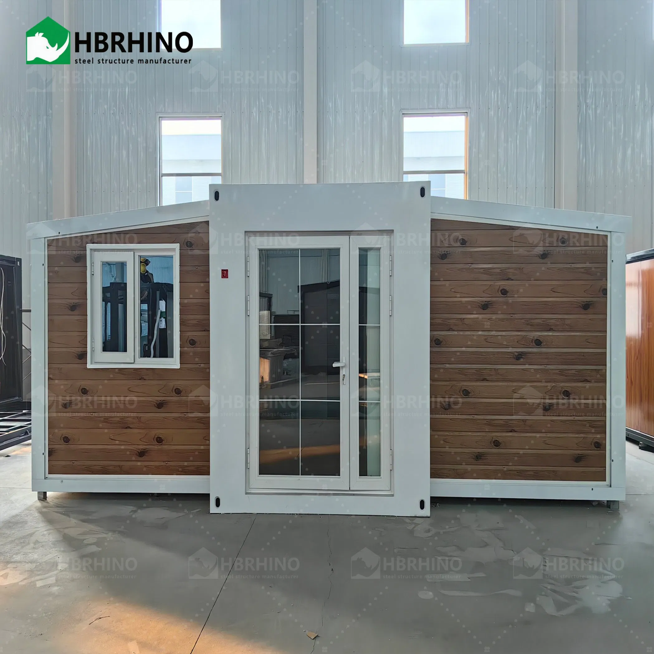 Modern Outdoor Aluminum Louvre Roof System Prefab Houses Steel Structure Villa Tiny House Prefabricated Houses Container Home Steel Building Homes