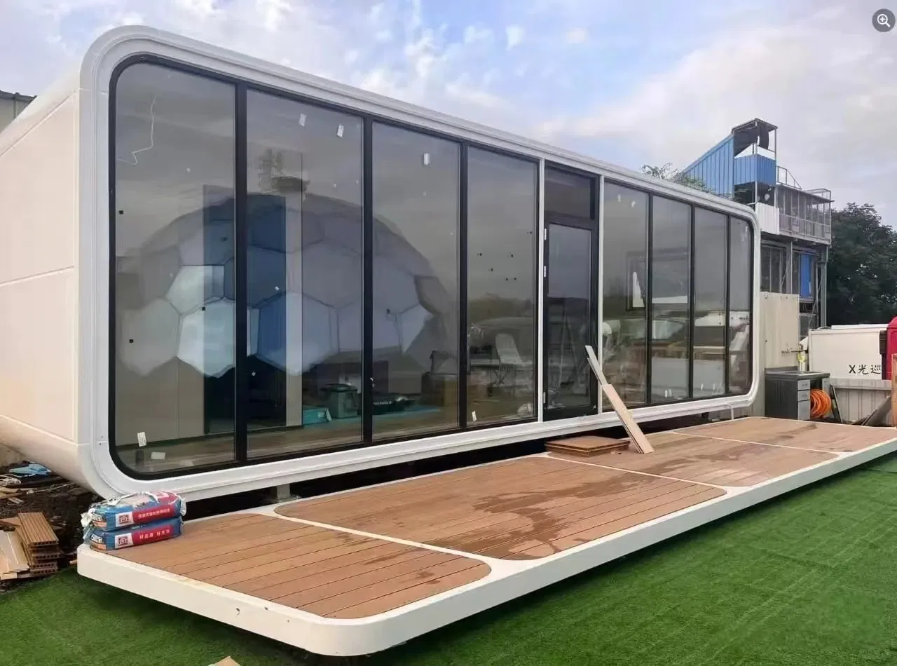 Prefab Apple Cabins Pod Granny Flat Portable Living Containers Home Prefabricated Space Capsule Mobil Small Hotels Dwellings Proof Garden Tiny Houses