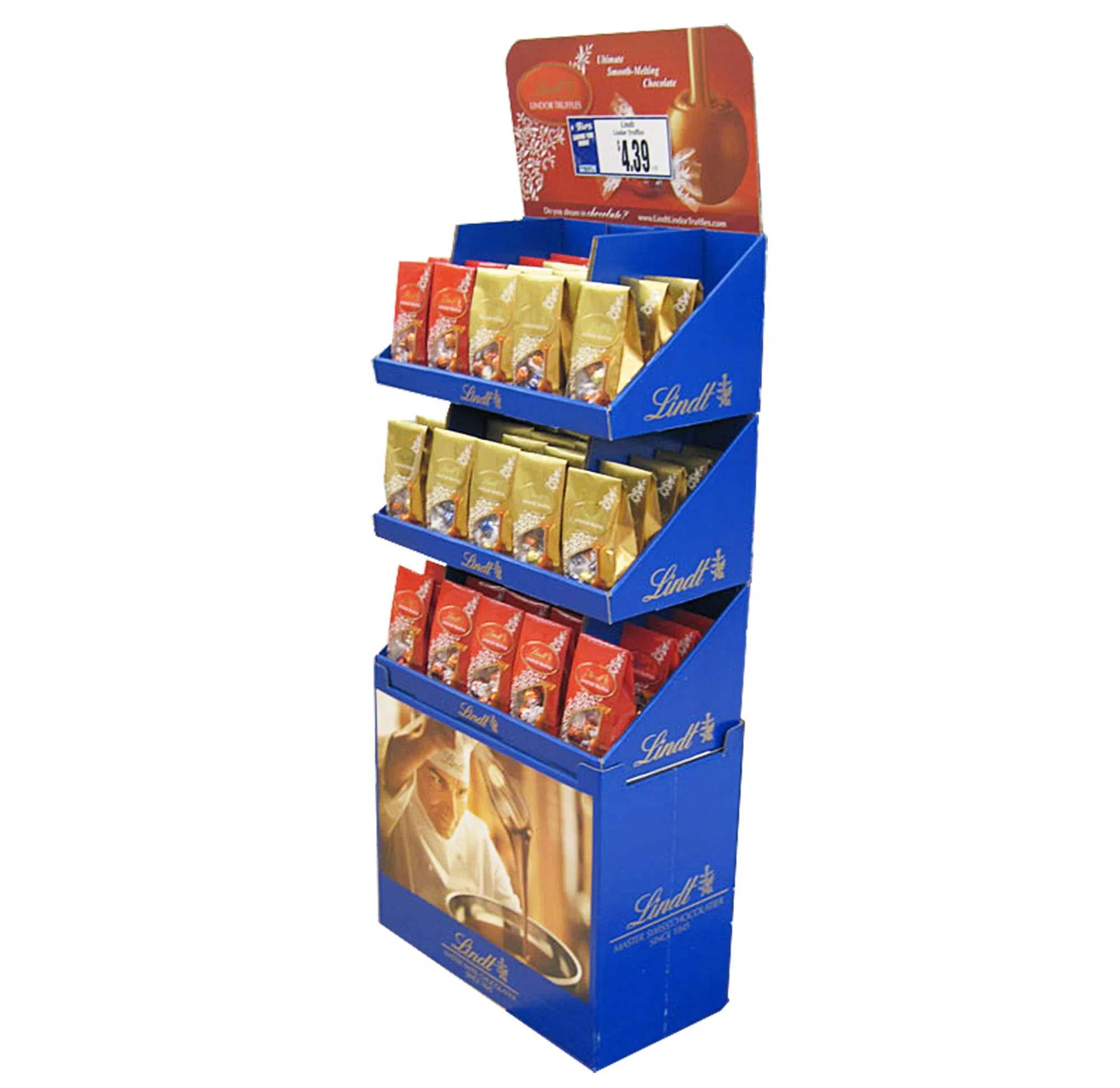 Corrugated Paper Free Standing Display Units for Candy Sweet Retail