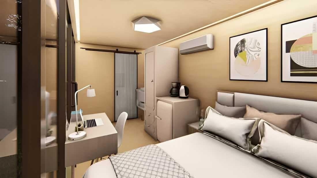 Eco-Friendly Solar off-Grid Container Capsule House with Energy Recycling