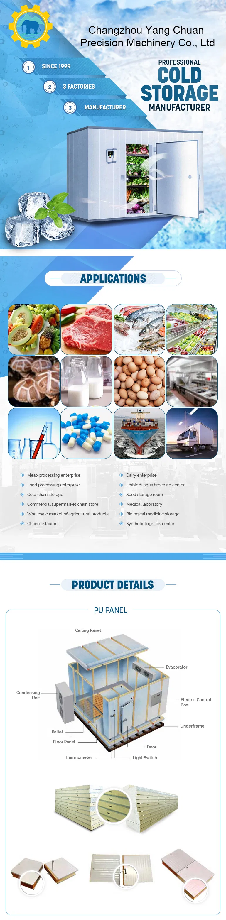 Containerized Mobile Container Fish Monoblock Refrigeration Unit