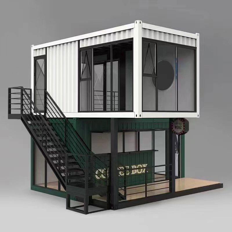 Multi Storey Mobile Combined Prefabricated Container Building by 20FT Portable Prefab Modular House Design