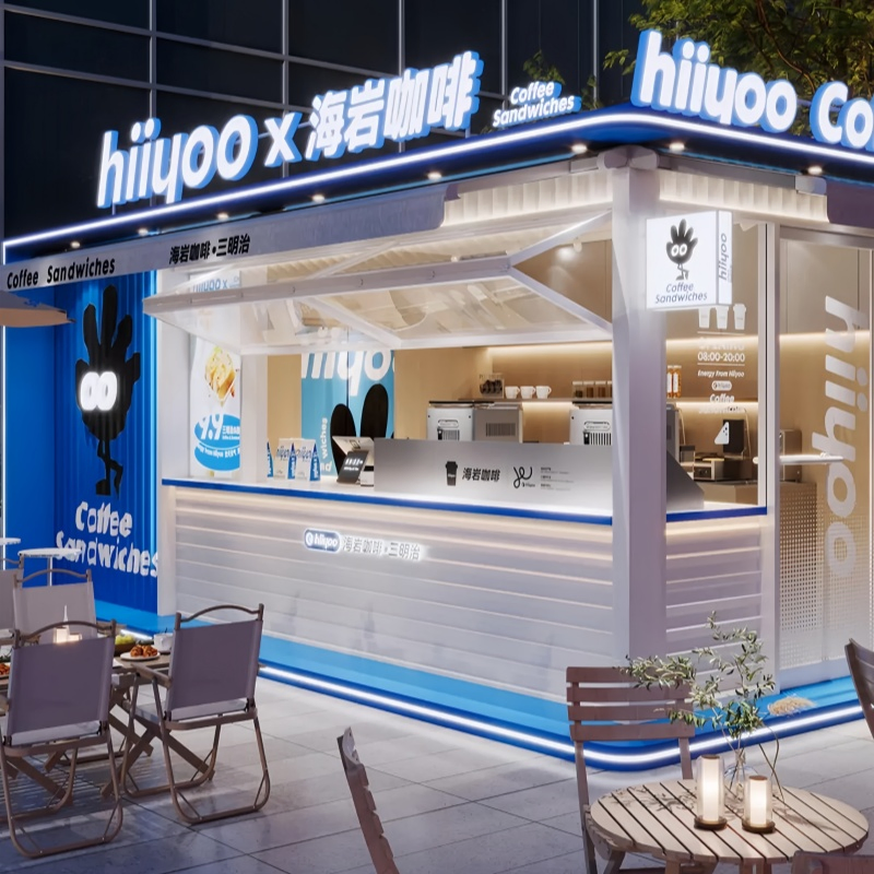 Modern Design Custom Modular Waterproof Prefabricated Coffee Shop Container House